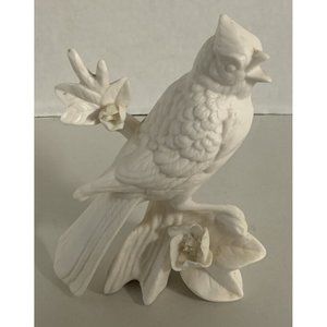 Vintage Unpainted Ceramic “Northern Cardinal” Figurine (See Desc.)